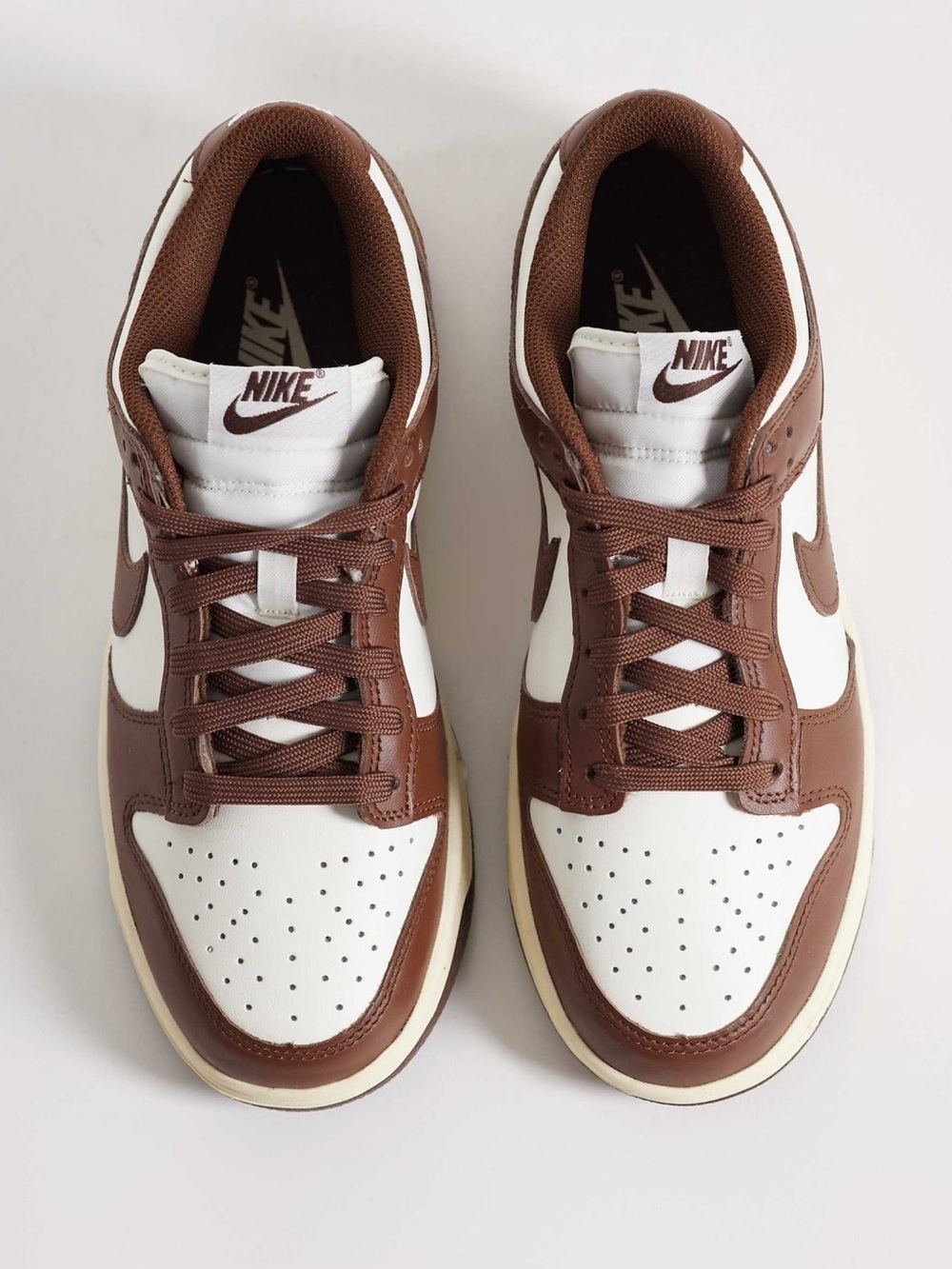 Nike Dunk Low Brown White Sneakers Women’s Size 8 - Picture 2 of 13